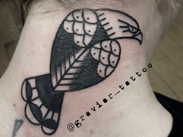 tattoo, studio tentation, tatouage, old school, traditional tattoo, animal tattoo, eagle tattoo, black tattoo